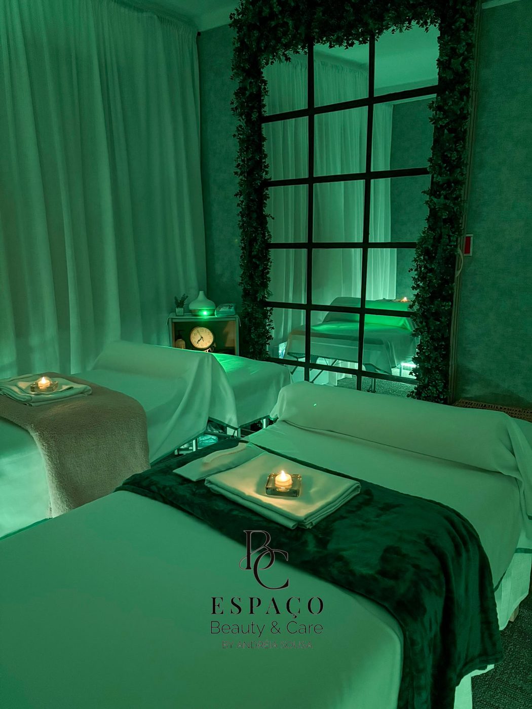 Ambiente do Espaço Beauty & Care, limpo e tranquilo